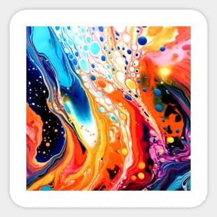 Paint Pour Abstract flow Sticker